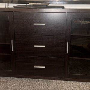 Modern Brown Storage Cabinet TV stand
